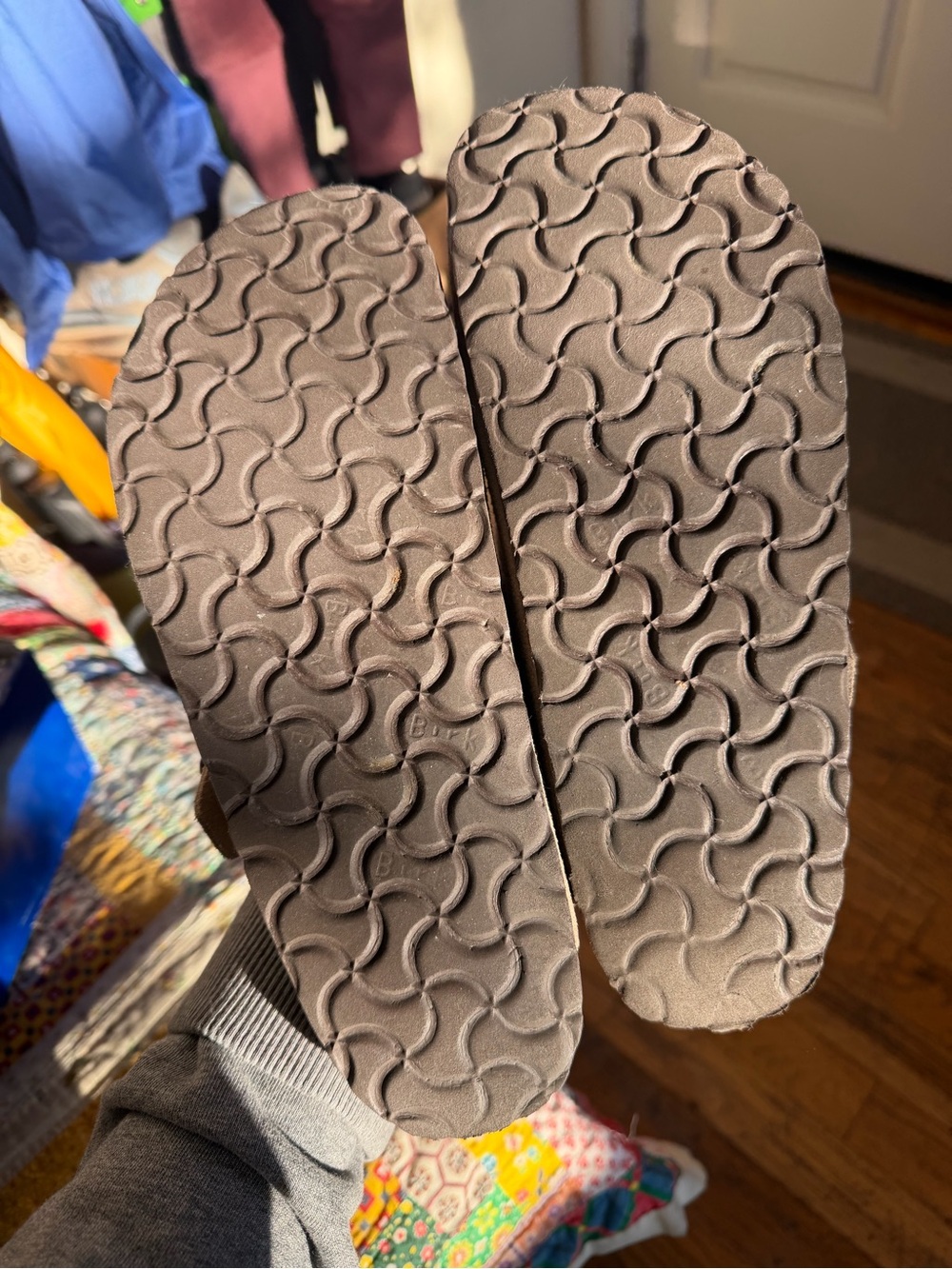 Birkenstock Taupe Boston Clogs - Picture 6 of 12